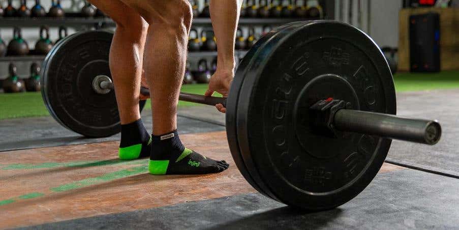 Weightlifting in the new Trainer toesock