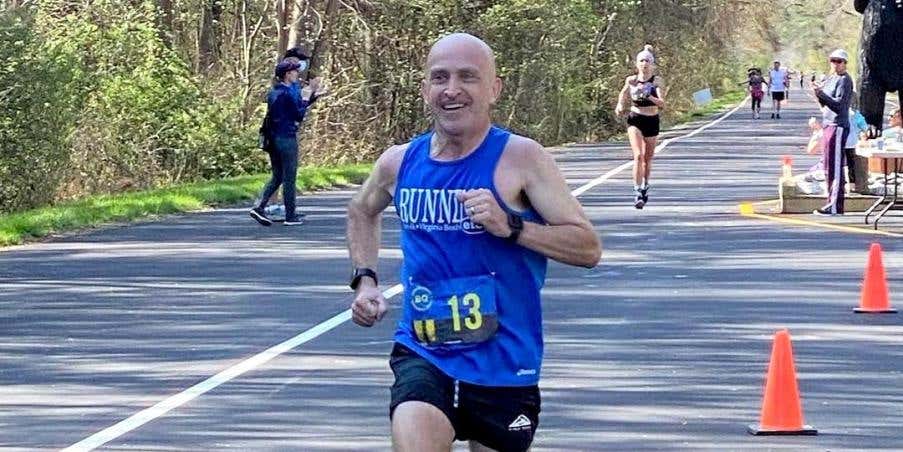 Steve Speirs running an ultra race. 