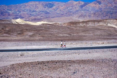 Nick and Alexa running during the first 40 miles of last year's race