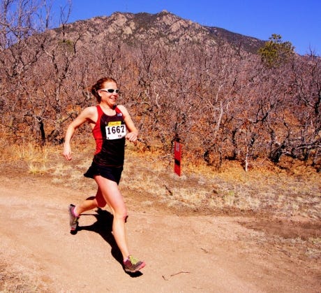 Winning the Cheyenne Mountain Trail Race 25K last month right before breaking the big news!