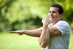 man exercising outdoors