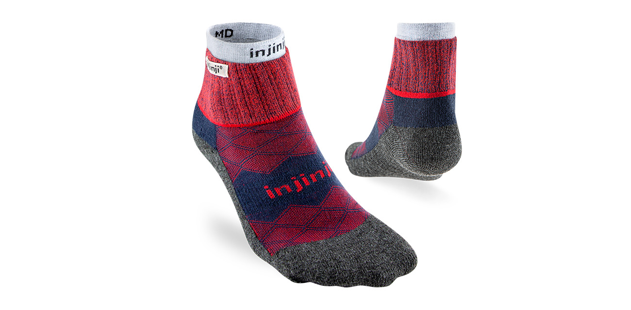 New Injinji Men's Liner + Runner dual sock system in color Brick.