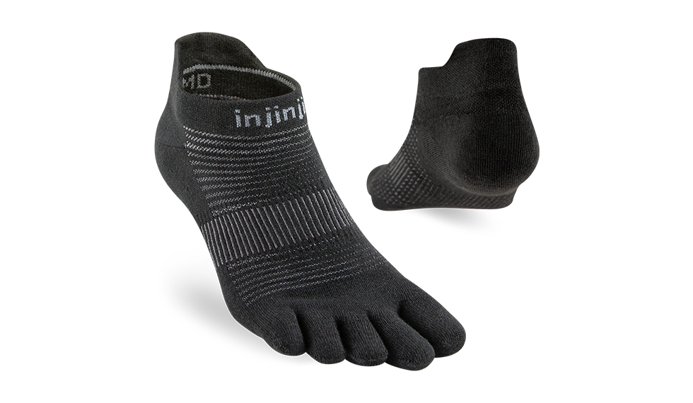 Black Injinji Run Lightweight No-Show toesocks