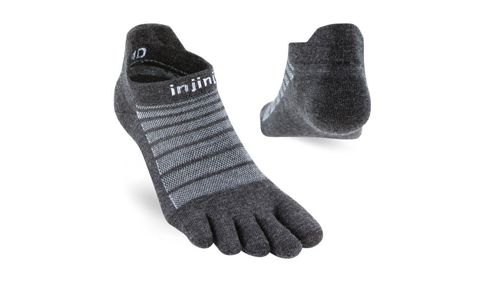 Slate merino wool socks by Injinji