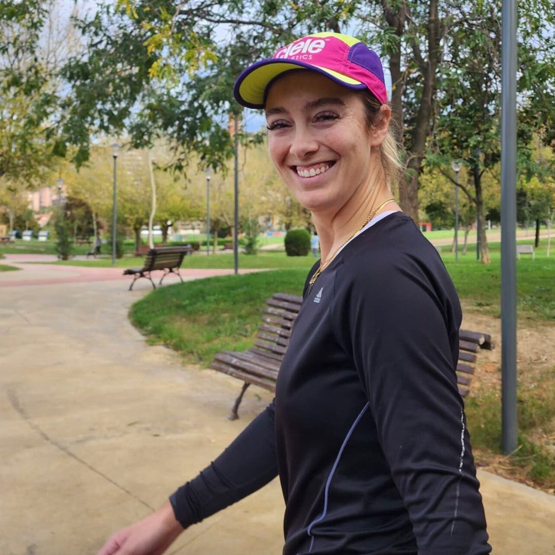 Alexandra getting ready for the race