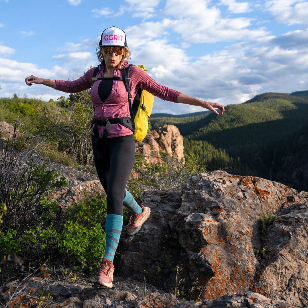 Team Injinji athlete Zachary Bates at Ultra Trail du Mont Blanc race.