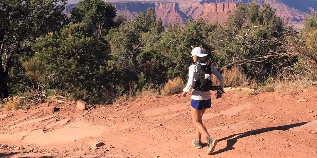 Denise Bourassa doing trail running