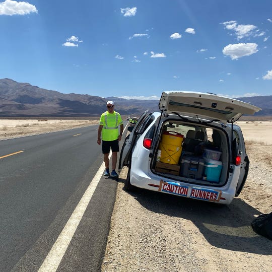 Jonathan's crew van loaded with supplies