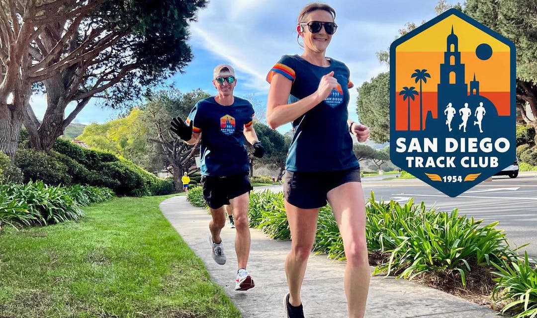 Two members of the San Diego Track Club on group run.