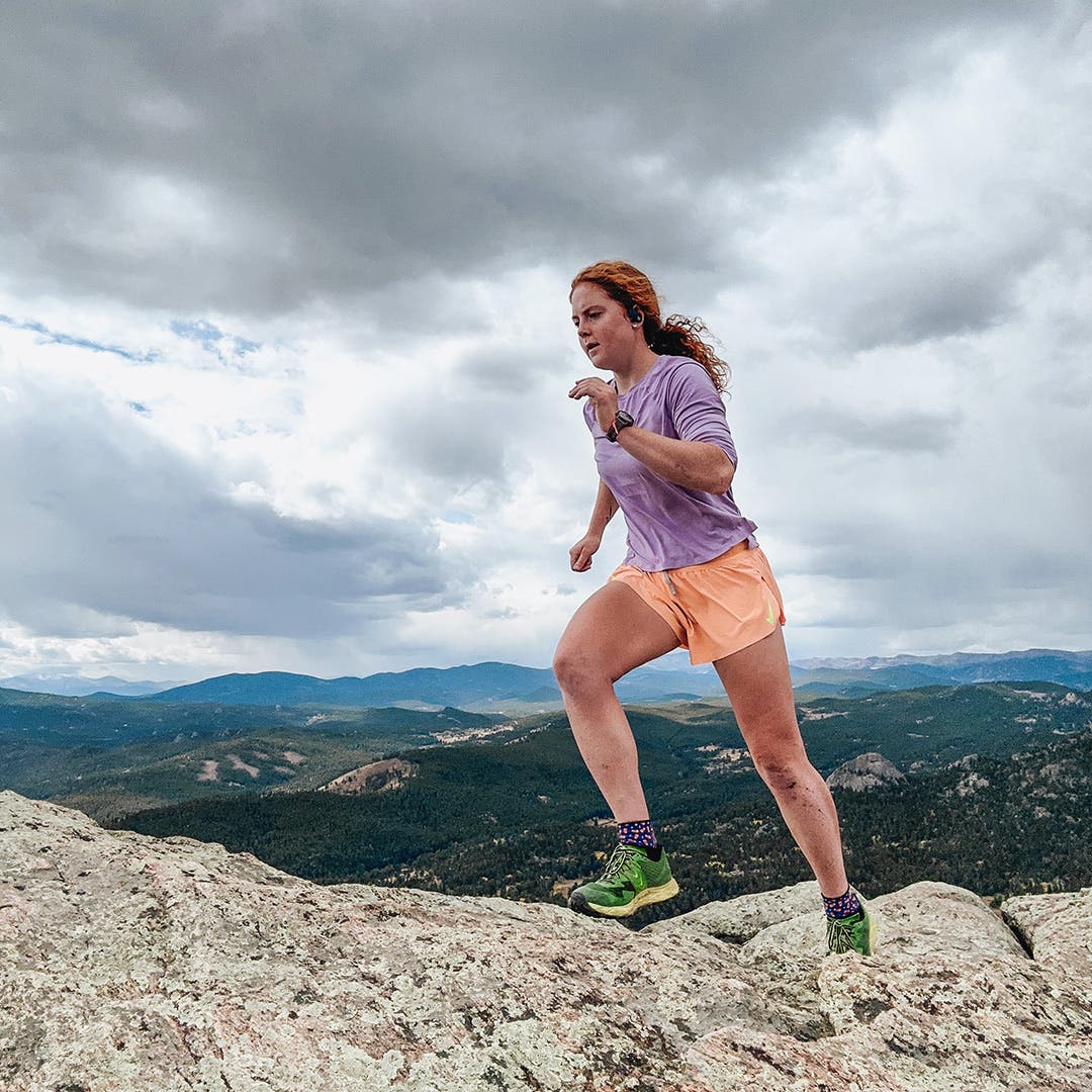 Cali Schweikhart training on her local mountains in Colorado.