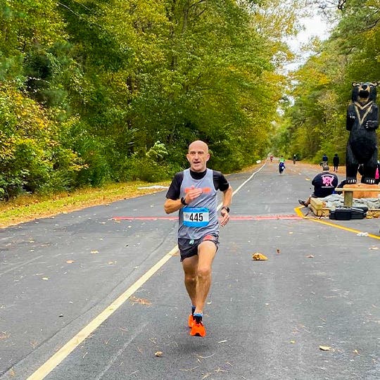 Steve Speirs running a race. 