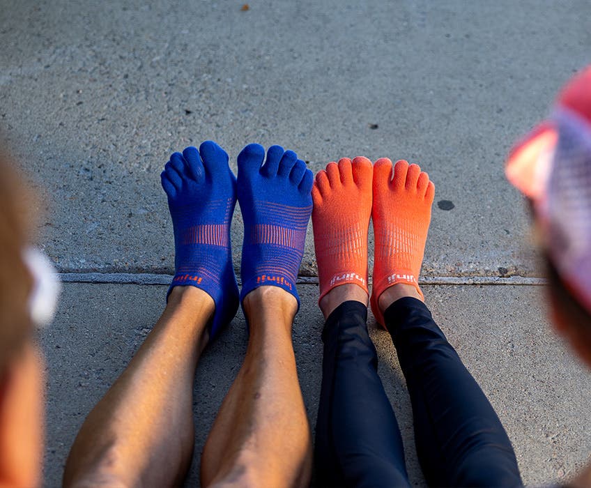 Two of the new Run series new colorways; Sapphire and Grapefruit.