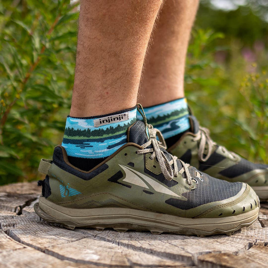 Injinji Artist Designed Men's Mini-Crew socks in Aurora